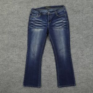 Cato Premium Jeans Womens 12P 34x29 Blue Denim Bootcut Stretch Medium Wash